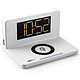 Caliber HCG-018Qi White Alarm clock with USB port and Qi wireless charging zone