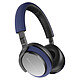 B&W PX5 Blue Wireless on-ear headphones - Active noise reduction - Bluetooth 5 aptX HD / aptX Adaptive - 25h battery life - Controls/Microphone