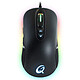 QPAD DX80 Souris filaire pour gamer - droitier - capteur optique 8000 dpi - 7 boutons - rétroéclairage RGB