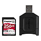 Kingston Canvas React Plus SDCR2/256GB Carte mémoire SDXC UHS-II U3 256 Go avec lecteur USB