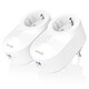 Tenda PH6 Pack of 2 HomePlug AV2 1000 Mbps powerline adapters with plug