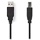 Nedis Câble USB 2.0 A/B - 0.5 m Cordon USB 2.0 Type-A vers Type-B (Mâle/Mâle) - 0.5 mètre