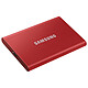 Samsung Portable SSD T7 1Tb Red 1TB USB 3.1 Portable External SSD with Data Encryption (AES 256 bit)