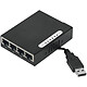 Mini switch auto-alimenté par USB (4 ports Gigabit Ethernet) Mini commutateur réseau RJ45 10/100/1000 Mbps