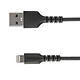 Cable USB Tipo-A a Lightning de StarTech.com - Heavy Duty - 1m - Negro Cable USB 2.0 Tipo-A a Lightning - Macho/Macho - Reforzado - Certificación MFi - 1 metro - Negro