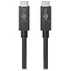 Goobay Cable USB 3.2 Gen. 2x2 Tipo C (M/M) - Power Delivery - 0,5 m Cable de carga y sincronización USB-C 3.2 Gen. 2x2 - Macho / Macho - Función Power Delivery 100W - 0,5 metros