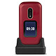 Doro 6060 Rouge Téléphone 2G Compatible Appareils Auditifs (HAC) - Ecran 2.8" 240 x 320 - 1000 mAh