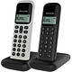 Alcatel D285 Duo Blanc et Noir Lot de deux téléphones sans fil avec fonctions mains libres