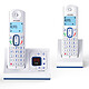 Alcatel F630 Duo Voice Bleu Téléphone sans fil avec fonctions mains libres et répondeur + combiné supplémentaire