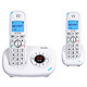Alcatel XL585 Voice Duo Blanc Téléphone sans fil avec fonctions mains libres avec répondeur + combiné supplémentaire