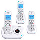 Alcatel XL585 Voice Trio Blanc Téléphone sans fil avec fonctions mains libres avec répondeur + 2 combinés supplémentaires