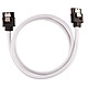 Corsair Premium SATA Cable 60 cm (bianco) Cavo SATA 3.0 (6 Gb/s) compatibile da 60 cm rivestito