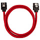 Corsair Câble SATA gainé Premium 60 cm (coloris rouge) - Lot de 2 Câble SATA gainé 60 cm compatible SATA 3.0 (6 Gb/s) - Lot de 2