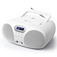 Muse MD-208 DB White Portable radio with CD player and FM/DAB tuner