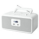 Muse M-32 DB White Portable radio with CD player, FM/DAB tuner, Bluetooth 5.0 and USB port
