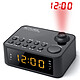 Muse M-178 P FM portable clock radio with dual alarm, snooze function and time projection
