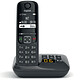 Gigaset AS690A Negro Teléfono inalámbrico - manos libres - agenda de 100 contactos - contestador automático
