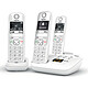 Gigaset AS690A Trio Blanc Téléphone sans fil - mains-libres - répertoire 100 contacts - répondeur - 2 téléphones supplémentaires