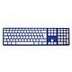 Bluejour CTRL PC Rev 1.0 (blue 12) USB/Bluetooth wireless keyboard - rechargeable - flat chiclet keys - aluminium frame - French AZERTY