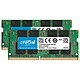 Crucial SO-DIMM DDR4 64 GB (2 x 32 GB) 3200 MHz CL22 DR X8 Kit di RAM DDR4 PC4-25600 a doppio canale - CT2K32G4SFD832A
