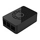 Caja para Raspberry Pi 4 Modelo B con botón de encendido (Negro) Caja de plástico para la tarjeta Raspberry Pi 4 Modelo B con botón de encendido