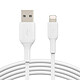 Belkin Câble USB-A vers Lightning MFI (blanc) - 15 cm Câble USB-A vers Lightning 15 cm Made for iPhone - Blanc