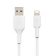 Belkin Câble USB-A vers Lightning MFI (blanc) - 15 cm pas cher