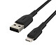 Cable USB-A a Lightning MFI de alta resistencia Belkin (negro) - 1m a bajo precio