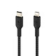 Avis Belkin Câble USB-C vers Lightning MFI renforcé (noir) - 2 m