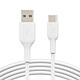 Belkin USB-A to USB-C Cable (white) - 1m 1m USB-C to USB-A Charging and Sync Cable - White