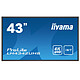 iiyama 42.5" LED - ProLite LH4342UHS-B1 3840 x 2160 píxeles 16:9 - IPS - 1300:1 - 500 cd/m² - 9 ms - Sistema operativo Android - HDMI/VGA/DVI - Ethernet - Altavoces integrados - 18/7 - Negro