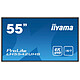 iiyama 54.6" LED - ProLite LH5542UHS-B1 3840 x 2160 pixel 16:9 - IPS - 1300:1 - 500 cd/m² - 9 ms - Android OS - HDMI/VGA/DVI - Ethernet - Altoparlanti integrati - 18/7 - Nero
