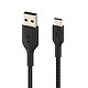 Avis Belkin Câble USB-A vers USB-C renforcé (noir) - 1 m