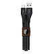 Belkin DuraTek Plus USB-C a USB-A con correa de cierre (negro) - 1,2 m Cable de carga y sincronización de 1,2 m de USB-C a USB-A con cierre de correa - Negro