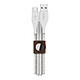 Belkin DuraTek Plus da USB-C a USB-A con cinturino di chiusura (bianco) - 1,2 m Cavo di ricarica e sincronizzazione da USB-C a USB-A da 1,2m con chiusura a strappo - Bianco