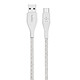 Nota Belkin DuraTek Plus da USB-C a USB-A con cinturino di chiusura (bianco) - 1,2 m
