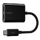Belkin USB-C Connect Audio Charging Adapter (Black) USB-C / USB-C audio adapter for charging up to 60 W - Black