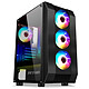Spirit of Gamer Rogue 6 ARGB Edition Black Medium Tower case with tempered glass centre and ARGB backlighting