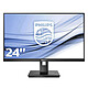 Philips 23.8" LED - 242B1V 1920 x 1080 pixels - 4 ms (greyscale) - 16/9 format - IPS panel - HDMI/VGA/DVI/DisplayPort - USB Hub - Pivot - Speakers - Black