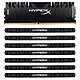 HyperX Predator Noir 256 Go (8 x 32 Go) DDR4 3200 MHz CL16 Kit Octo Channel 8 barrettes de RAM DDR4 PC4-25600 - HX432C16PB3K8/256