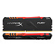 HyperX Fury RGB 64 Go (2 x 32 Go) DDR4 2400 MHz CL15 Kit Dual Channel 2 barrettes de RAM DDR4 PC4-19200 - HX424C15FB3AK2/64