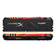 HyperX Fury RGB 64 Go (2 x 32 Go) DDR4 2666 MHz CL16 Kit Dual Channel 2 barrettes de RAM DDR4 PC4-21300 - HX426C16FB3AK2/64