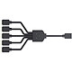 Cable divisor RGB direccionable de 1 a 5 de Cooler Master Conector de cable 1 a 5 ARGB de 3 patillas (MFX-AWHN-5NNN1-R1)