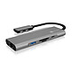 ICY BOX IB-DK4043-2C USB Type-C Notebook Docking Station - 1 x USB 3.0 Type-C 2 x USB 3.0 Type-A USB Type-C Power Delivery 2 x HDMI RJ45 SD/Micro SD Card Reader