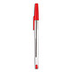 Transparent biros red Red biros with medium point and cap
