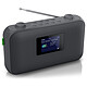 Muse M-118 DB Radio-réveil portable FM/DAB+ avec entrée auxiliaire, double alarme et fonction snooze