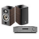 Cambridge Audio AX R85 Focal Aria 906 Walnut 2 x 85W Stro Amplifier - FM/AM Tuner - Bluetooth 5.0 - Phono In-Line Speaker (pair)
