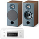 Denon RCD-N11DAB White Focal Chora 806 Dark Wood Connected mini-speaker - 2 x 65 Watts - CD/DAB /USB - Wi-Fi/Bluetooth/AirPlay 2 - HEOS Multiroom - Google Assistant and Alexa compatible Library Speaker (pair)