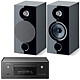 Denon RCD-N11DAB Black Focal Chora 806 Black Connected mini-speaker - 2 x 65 Watts - CD/DAB /USB - Wi-Fi/Bluetooth/AirPlay 2 - HEOS Multiroom - Google Assistant and Alexa compatible Library Speaker (pair)