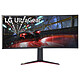 LG 37.5" LED - UltraGear 38GN950-B 3840 x 1600 pixels - 1 ms (gris à gris) - 21/9 - Dalle Nano IPS incurvée - FreeSync/Compatible G-Sync - 144 Hz (160 Hz OC) - HDR600 - HDMI/DisplayPort - Hub USB - Noir/Rouge